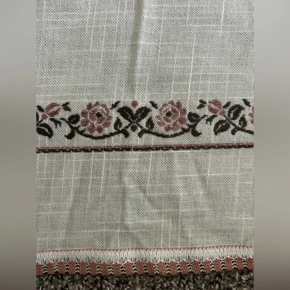 5/$25 Beautiful Embroidered floral tablecloth 64”x52” Made in West Germany - Picture 4 of 10